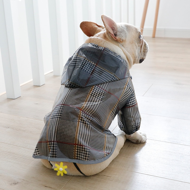 Šunų lietpaltis prancūzų buldogui naminiams šunims Neperšlampami drabužiai mažiems šunims augintiniams Drabužiai Čihuahua gobtuvai Jorkšyro mopso kostiumas