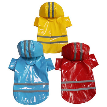 Αδιάβροχο για εξωτερικούς χώρους Puppy Pet Rain Coat S-XL Hoody αδιάβροχα μπουφάν PU αδιάβροχο για σκύλους γάτες Ενδύματα Ρούχα Reflective Raincoat