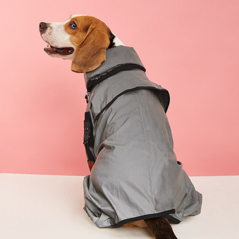 Αδιάβροχο παλτό για σκύλους κατοικίδιων ζώων Αδιάβροχο για σκύλους Ρούχα αντανακλαστική φόρμα με ψηλό λαιμό για μικρό μεγάλο σκύλο Αδιάβροχο παλτό Labrador Corgi Pet Rain Cape
