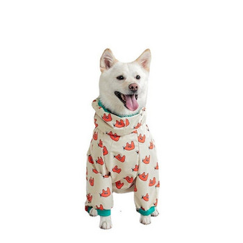 Μεγάλο αδιάβροχο μπουφάν για σκύλους Ρούχα αδιάβροχο σκύλου Αδιάβροχο για μικρά σκυλιά Labrador Doberman ρούχα Αξεσουάρ για κατοικίδια Τσιουάουα