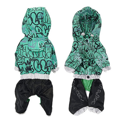 Lietaus paltas mažiems šunims Kvėpuojantis vandeniui atsparus šunų kombinezonas nuo lietaus lengvas reguliuojamo juosmens šuniukas su gobtuvu Čihuahua lietaus striukė