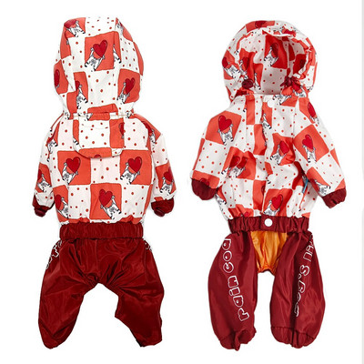 Lietaus paltas mažiems šunims Kvėpuojantis vandeniui atsparus šunų kombinezonas nuo lietaus lengvas reguliuojamo juosmens šuniukas su gobtuvu Čihuahua lietaus striukė