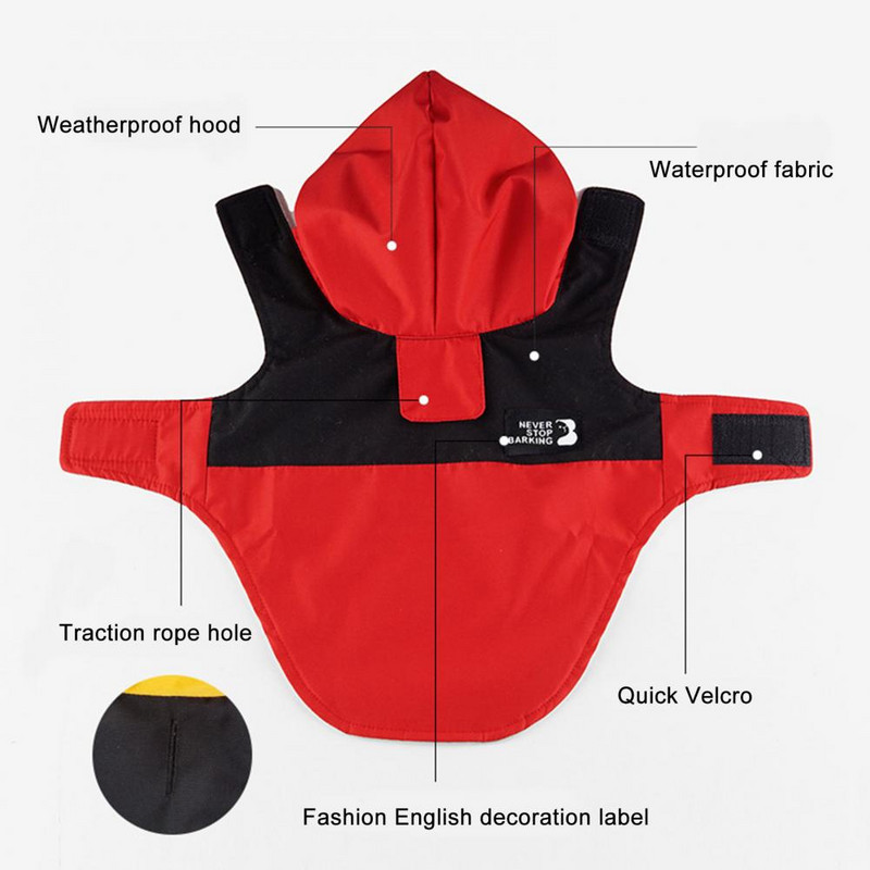 Lemmiklooma vihmamantel vihmakindel kinnitusteip Veekindel multifunktsionaalne kapuutsiga lemmikloomade vihmaslipp suveks