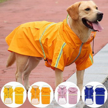 Pets Dog Raincoats Reflective Large Dogs Rain Coat Αδιάβροχο μπουφάν για εξωτερικούς χώρους αναπνεύσιμα ρούχα αξεσουάρ σκυλιών
