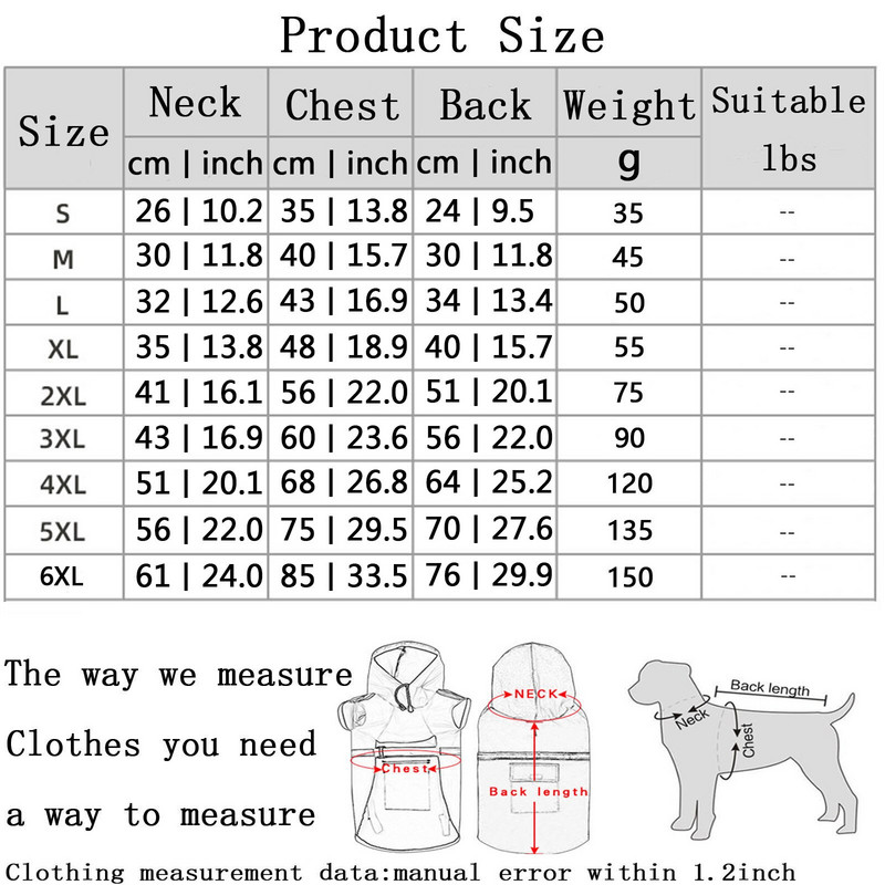 Didelis naminio šuns veido lietpaltis, atsparus vandeniui poliesterio apsauginis šviesą atspindintis dryželis lietaus striukė auksaspalvei retriveriui Labradoro Husky S-6XL