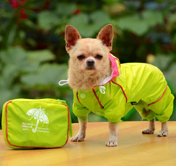Small Pet Dog Hoody Jacket Rain Coat Αδιάβροχα ρούχα Slicker Jumpsuit Ενδύματα σκυλιών για μικρά σκυλιά αδιάβροχα κορίτσι αγόρι