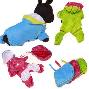 Small Pet Dog Hoody Jacket Rain Coat Αδιάβροχα ρούχα Slicker Jumpsuit Ενδύματα σκυλιών για μικρά σκυλιά αδιάβροχα κορίτσι αγόρι