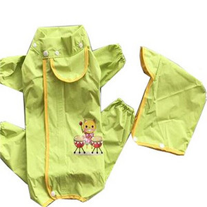 Lemmikloomakoerte vihmamantel kombinesoonide mantel väikestele keskmistele koertele veekindlad riided kutsikas eemaldatav kapuutsiga vihmamantel Puudel mops
