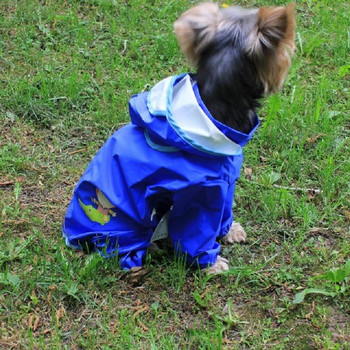 Αδιάβροχο φόρμα για σκύλους κατοικίδιο ζώο, φόρμα για μικρού μεγέθους σκύλους, αδιάβροχα ρούχα για κουτάβι που αφαιρείται με κουκούλα.