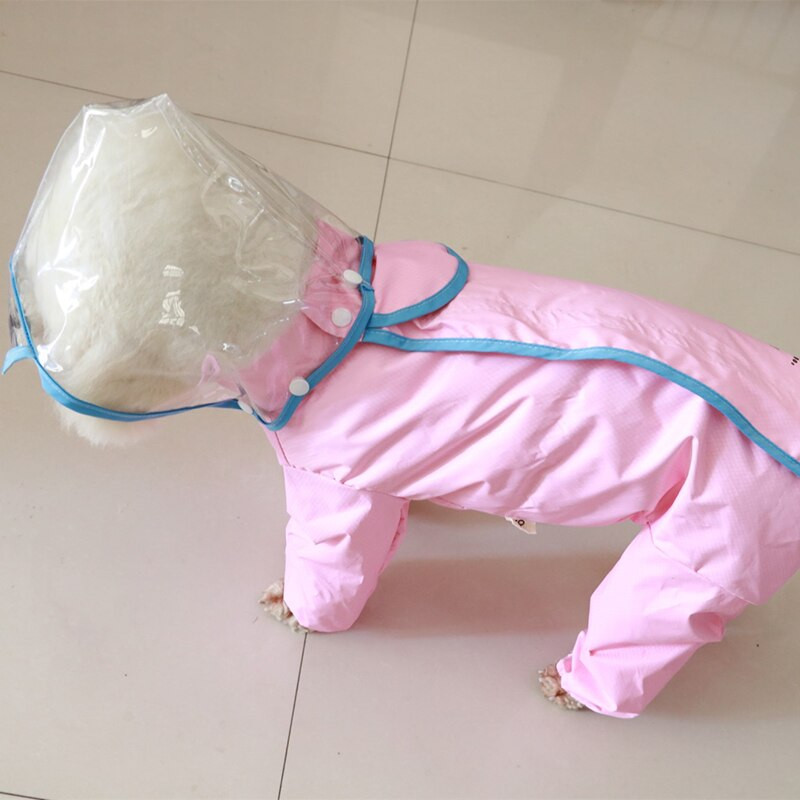 Lemmikloomakoerte vihmamantel kombinesoonide mantel väikestele keskmistele koertele veekindlad riided kutsikas eemaldatav kapuutsiga vihmamantel Puudel mops