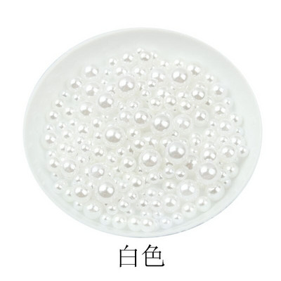 100–500 gab. 3/4/5/6 mm varavīksnes krāsa, apaļa imitācija, ABS pērļu bezcaurumu krelles rotaslietām, DIY amatniecības albumu dekorēšanai