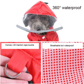 XS-2XL Dogs Raincoat Reflective for Small Large Pet Rain Coats Fashion Waterproof Outdoor Breathable Puppy Dog Ρούχα Προμηθευτής