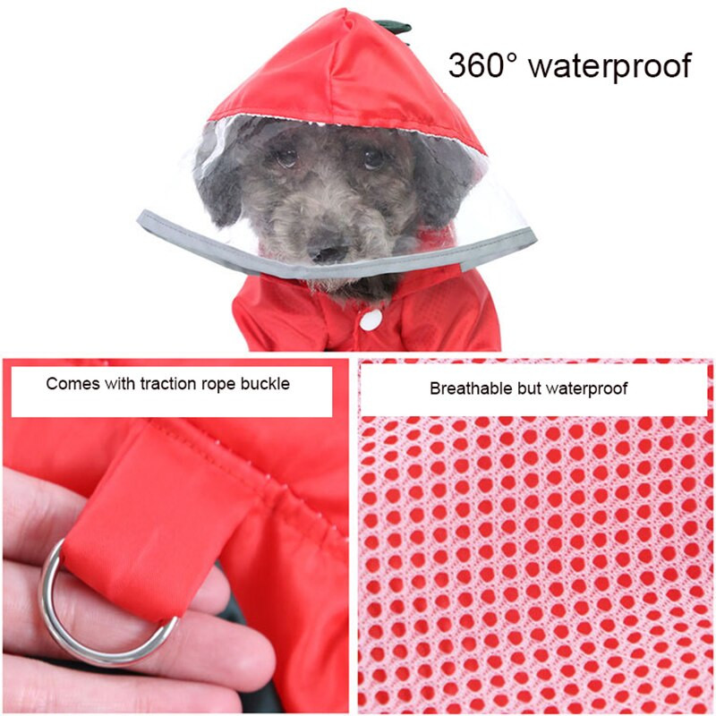 XS-2XL Дъждобран за кучета, отразяващ за малки, големи домашни любимци, дъждобран Модни водоустойчиви външни дишащи дрехи за кученца Доставчик