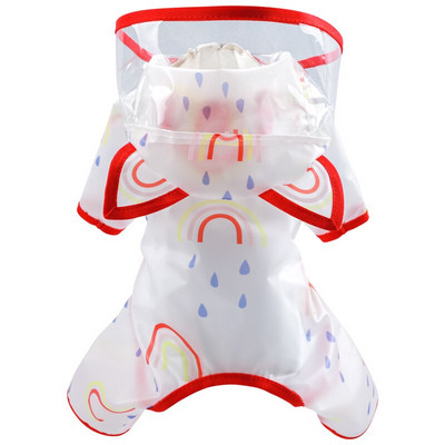 PETCIRCLE Oblečenie pre psov Dúhový nepremokavý pršiplášť pre malého psa, šteniatko, mačku, celoročné, roztomilý kostým pre domáce zvieratá, oblečenie pre domáce zvieratá, kabát