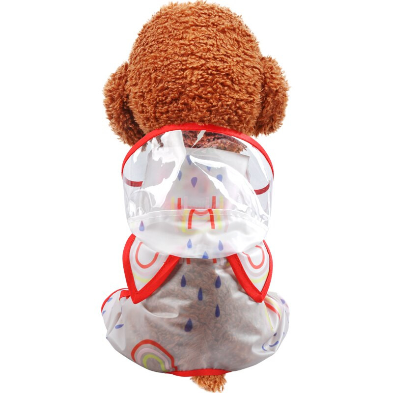 PETCIRCLE Oblečenie pre psov Dúhový nepremokavý pršiplášť pre malého psa, šteniatko, mačku, celoročné, roztomilý kostým pre domáce zvieratá, oblečenie pre domáce zvieratá, kabát