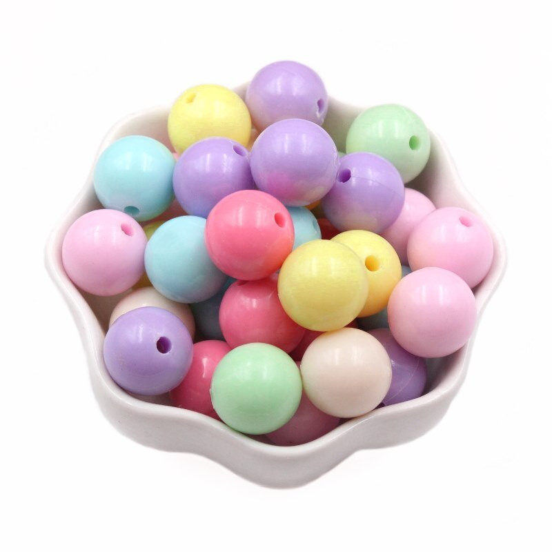 20–600 gab. Apaļas krelles 6–14 MM akrila plastmasas krelles, ar rokām darinātas modes rotaslietas, aksesuāri, bērnu apģērbi, vaļīgas krelles