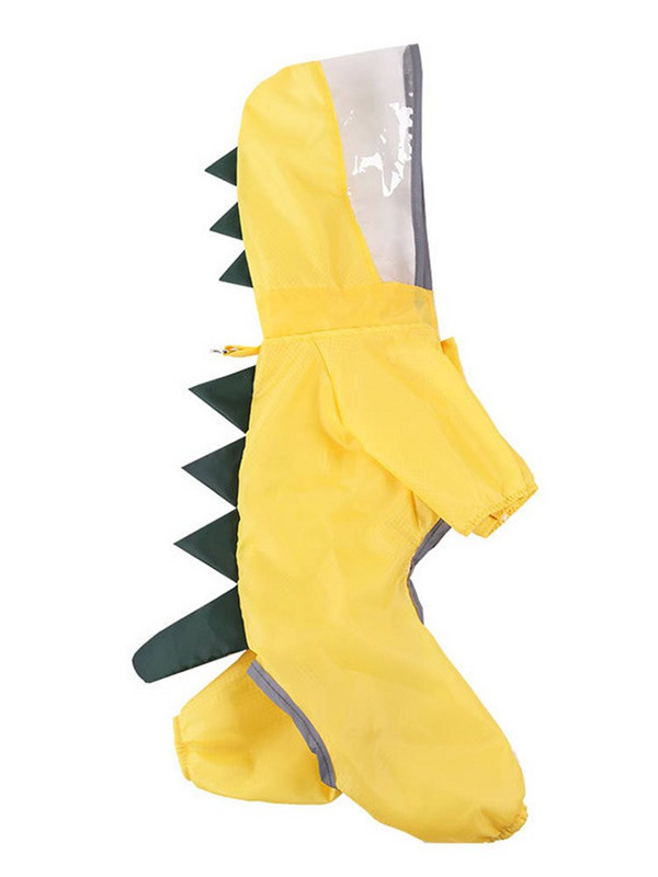 Pelernă de ploaie impermeabilă pentru câini, salopetă reflectorizată în formă de dinozaur, haină de ploaie pentru câini, în aer liber, jachetă pentru câini de talie mică, pisici, articole pentru animale de companie