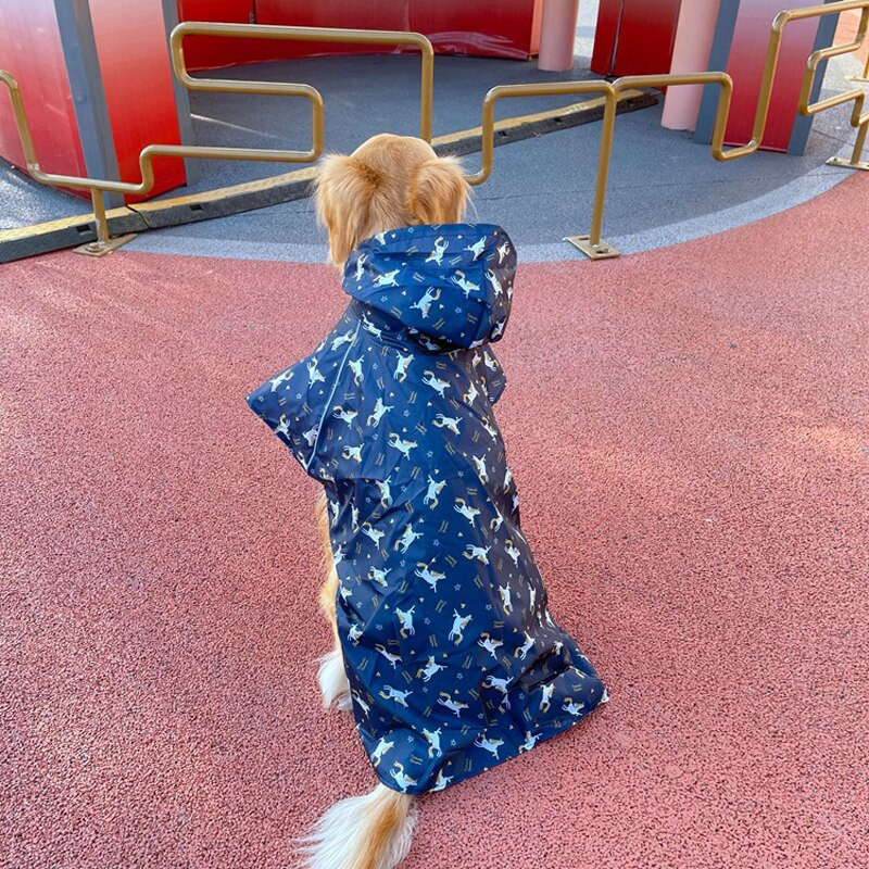 Kabanica za kućne ljubimce za male srednje velike pse Vodootporna kabanica Jakne s kapuljačom Labrador Teddy Clothing Prekrasna kišna kabanica s printom