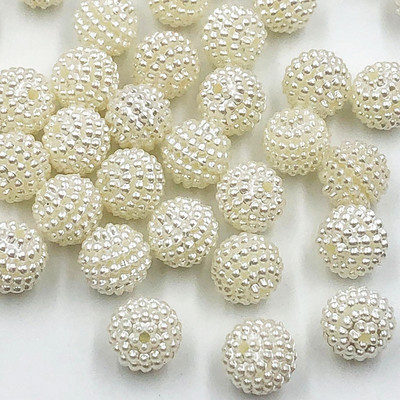 50PCS 10MM Milkwhite ABS Loose Beads DIY Jewelry Accessories