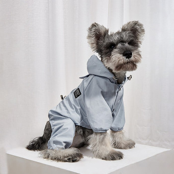 Ανακλαστικό αδιάβροχο σκύλου Αδιάβροχο πλέγμα αναπνεύσιμο μπουφάν βροχής για σκύλους Ρούχα Μικρά μεσαία σκυλιά Φούτερ Φούτερ Αδιάβροχα