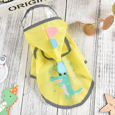 Pelernă de ploaie reflectorizantă de dinozaur pentru câini Suk Bulldog francez Pălărie amuzantă Hanorac pentru animale de companie Manta impermeabilă Pomeranian Lucruri pentru pisici