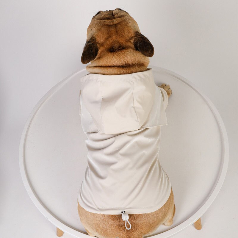 Välitingimustes veekindel kahe jalaga koerte vihmamantel Pu kahekihiline vihma- ja lekkekindel prantsuse buldogi mantel pontšo koerte tarvikud