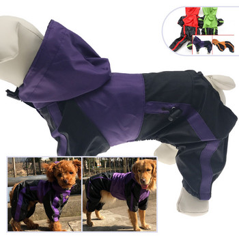 Big Dog Hooded Raincoat Puppy Raincoat Medium Large Dog Jacket Bull Terrier Staffordshire/Greyhound