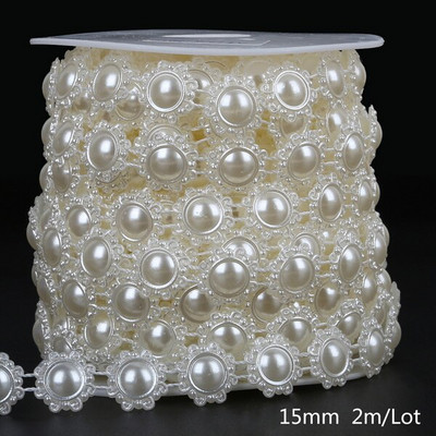 Erinevad suurused 2m-5m lille kuju lame seljaga elevandiluu imitatsioon looduslik pärl helmed käsitöö kaunistus DIY ehete otsimise tarvikud