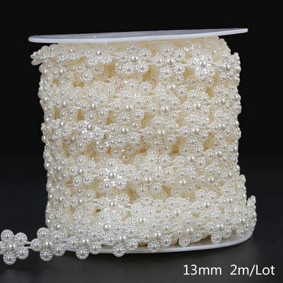 Erinevad suurused 2m-5m lille kuju lame seljaga elevandiluu imitatsioon looduslik pärl helmed käsitöö kaunistus DIY ehete otsimise tarvikud