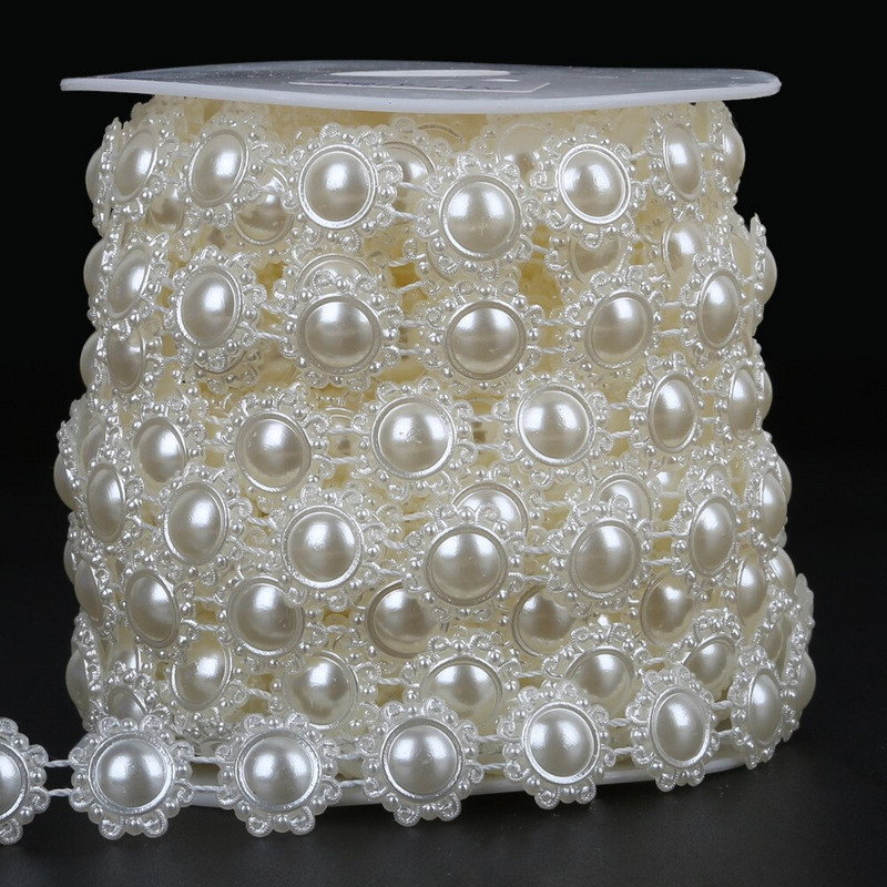 Erinevad suurused 2m-5m lille kuju lame seljaga elevandiluu imitatsioon looduslik pärl helmed käsitöö kaunistus DIY ehete otsimise tarvikud