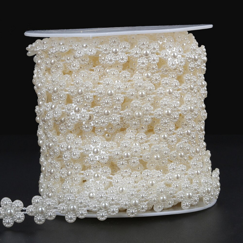 Erinevad suurused 2m-5m lille kuju lame seljaga elevandiluu imitatsioon looduslik pärl helmed käsitöö kaunistus DIY ehete otsimise tarvikud