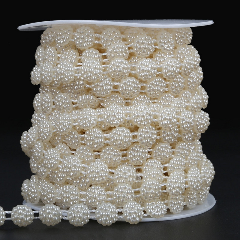 Erinevad suurused 2m-5m lille kuju lame seljaga elevandiluu imitatsioon looduslik pärl helmed käsitöö kaunistus DIY ehete otsimise tarvikud