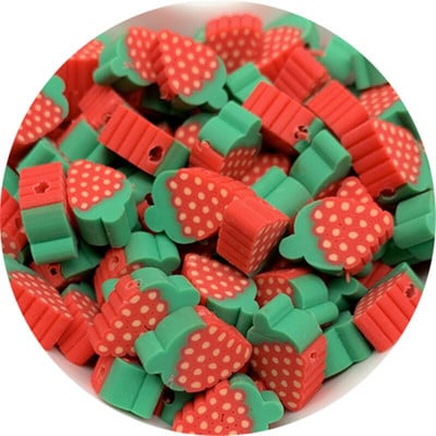 30 ks/sada 10 mm zmiešané farby ovocné hlinené korálky dištančné korálky z polymérovej hliny na výrobu šperkov, DIY ručne vyrobené doplnky