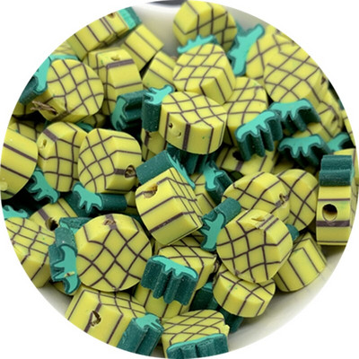 30 ks/sada 10 mm zmiešané farby ovocné hlinené korálky dištančné korálky z polymérovej hliny na výrobu šperkov, DIY ručne vyrobené doplnky