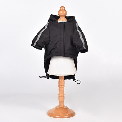 Neperšlampami vandeniui atsparūs šunų drabužiai mažiems šunims Žiemos šilti šuniukų lietpalčiai Prancūzų buldogo lietaus paltai Striukės naminių gyvūnėlių drabužiai