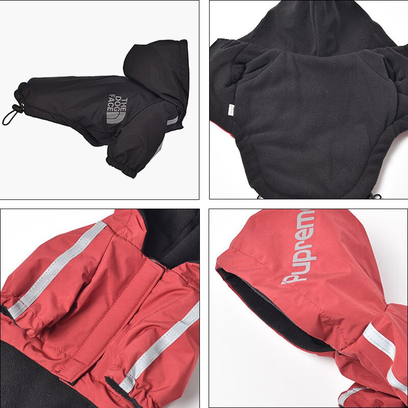 Neperšlampami vandeniui atsparūs šunų drabužiai mažiems šunims Žiemos šilti šuniukų lietpalčiai Prancūzų buldogo lietaus paltai Striukės naminių gyvūnėlių drabužiai