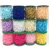 5 yarzi/lot 8mm margele linie de pescuit perle artificiale margele lant Ghirlanda flori decorare petrecere nunta accesorii pentru cap de mirese