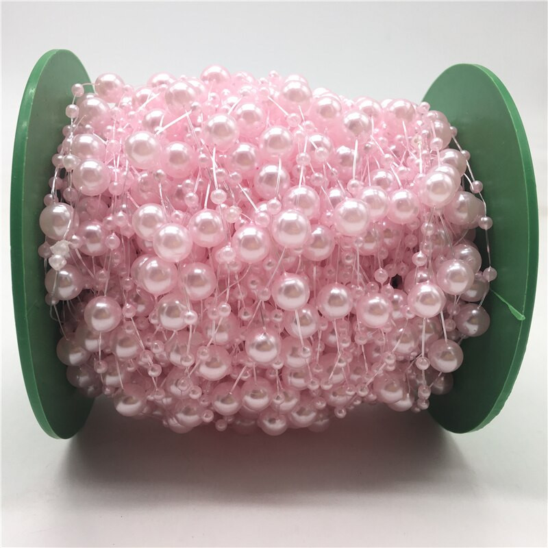 5 yarzi/lot 8mm margele linie de pescuit perle artificiale margele lant Ghirlanda flori decorare petrecere nunta accesorii pentru cap de mirese