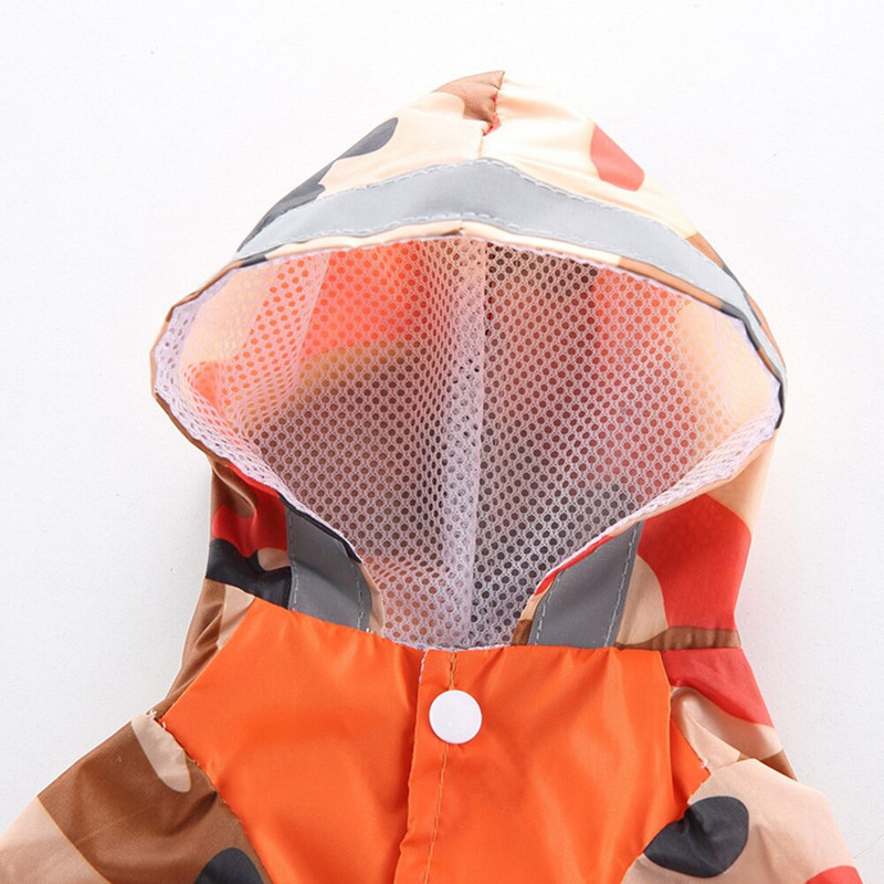 Baliteľné ľahké, reflexné a nepremokavé oblečenie pre psov a mačky na 4 nohy, maskáčové mikiny, pršiplášť, pončo