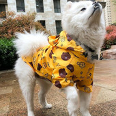 Pláštenka pre psov z Francúzskeho buldočka s roztomilou potlačou medveďa, nepremokavá bunda pre psov, kórejské nové oblečenie pre psov s kapucňou, bišon kabát