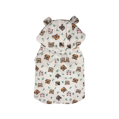 Pláštenka pre psov z Francúzskeho buldočka s roztomilou potlačou medveďa, nepremokavá bunda pre psov, kórejské nové oblečenie pre psov s kapucňou, bišon kabát