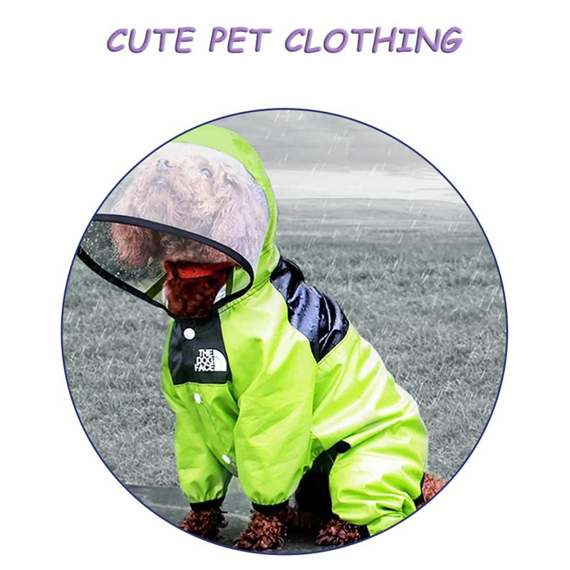 Nepremokavý pršiplášť pre domáce zvieratá, vonkajší priehľadný reflexný pršiplášť s kapucňou, produkty pre domáce zvieratá