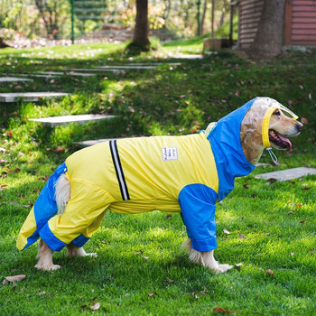Αδιάβροχο σκύλου Αδιάβροχο Πλήρης Κάλυψη Μεγάλο Αδιάβροχο Σκύλος Golden Retriever Pet Jumpsuit Reflective Rain Reflective Insolated Raincoat για σκύλους