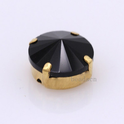 Kõik suurused 25-värviline Rivoli ümmargune õmblusklaasi kivi õmmelda kristallist strassi Kuld küünis Montees käsitöö peakatte riided kingad