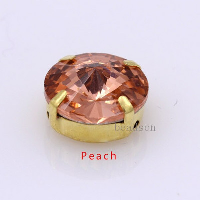 Kõik suurused 25-värviline Rivoli ümmargune õmblusklaasi kivi õmmelda kristallist strassi Kuld küünis Montees käsitöö peakatte riided kingad