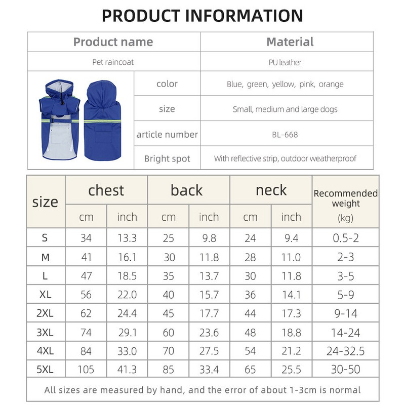 Oblečenie pre psov veľkosti S-5XL, reflexné pršiplášte pre malé a veľké psy, nepremokavá bunda, módne vonkajšie priedušné oblečenie pre šteniatka