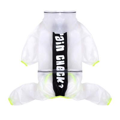 Haina pentru câini Pelernă de ploaie, țesătură rezistentă la apă, hanorac cu șnur ajustabil, imprimare la modă, culoare solidă