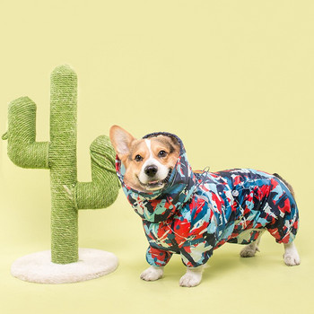 Ουαλικά Corgi Dog Raincoat Jumpsuit Ρούχα για κατοικίδια Αδιάβροχα ρούχα για σκύλους Golden Retriever Μπουφάν βροχής Στολή για κατοικίδια Ρούχα βροχής