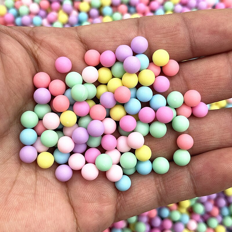 100 vnt / siunta 6 mm apvalūs kelių spalvų be skylučių akriliniai matiniai karoliukai laisvi karoliukai, skirti „pasidaryk pats“ iškarpų albumo dekoravimui amatų kūrimui