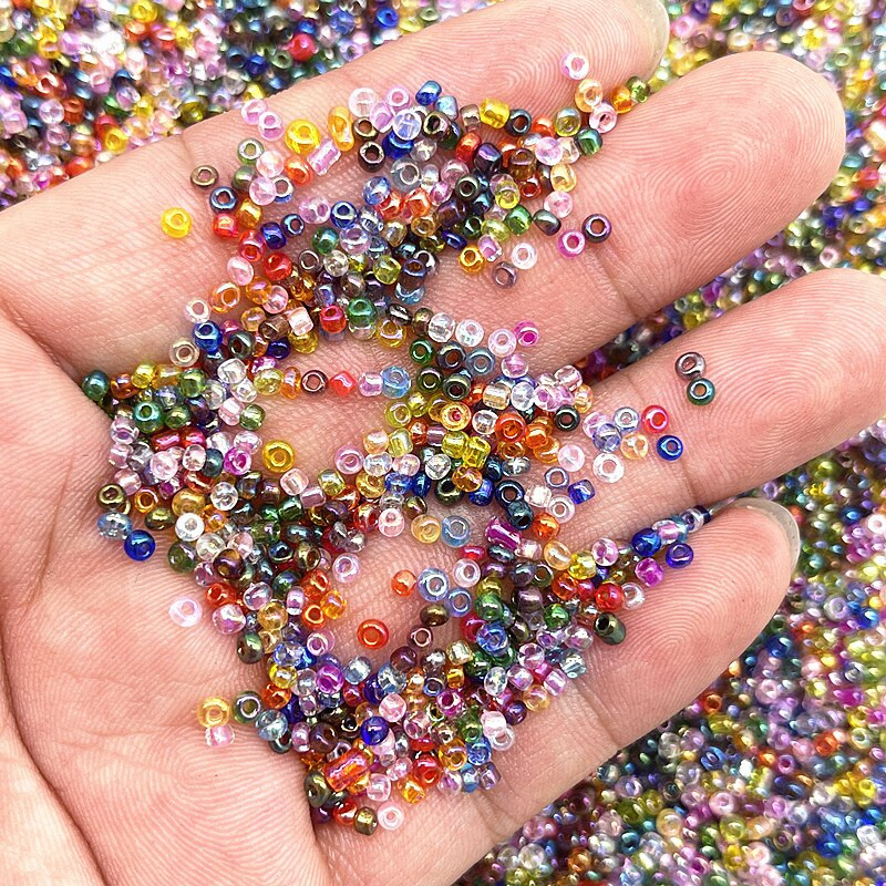 Jaunas 15g/partija 2mm 3mm 4mm krāsainas sērijas Charm čehu stikla sēklu krelles juvelierizstrādājumu izgatavošanai DIY rokassprādzes krelles aksesuāri